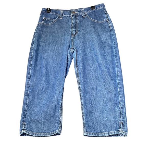 Riders by Lee Blue Jean Capri Pants Womens 10 Denim Casual Everyday Comfortable - Picture 2 of 16